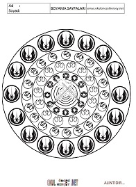 Mandala boyama sayfaları